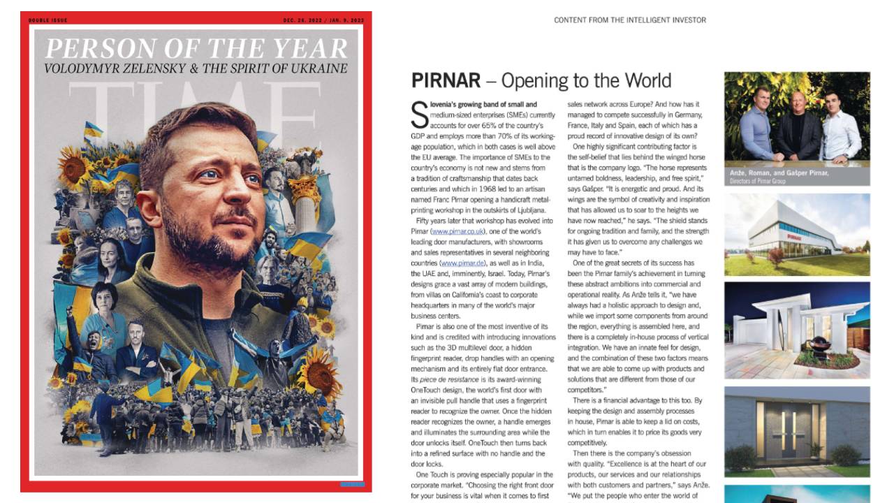 Podjetje Pirnar v reviji Time